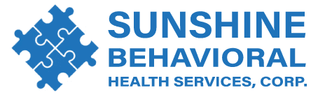 Sunshine Behavioral Health Services logo with blue puzzle piece