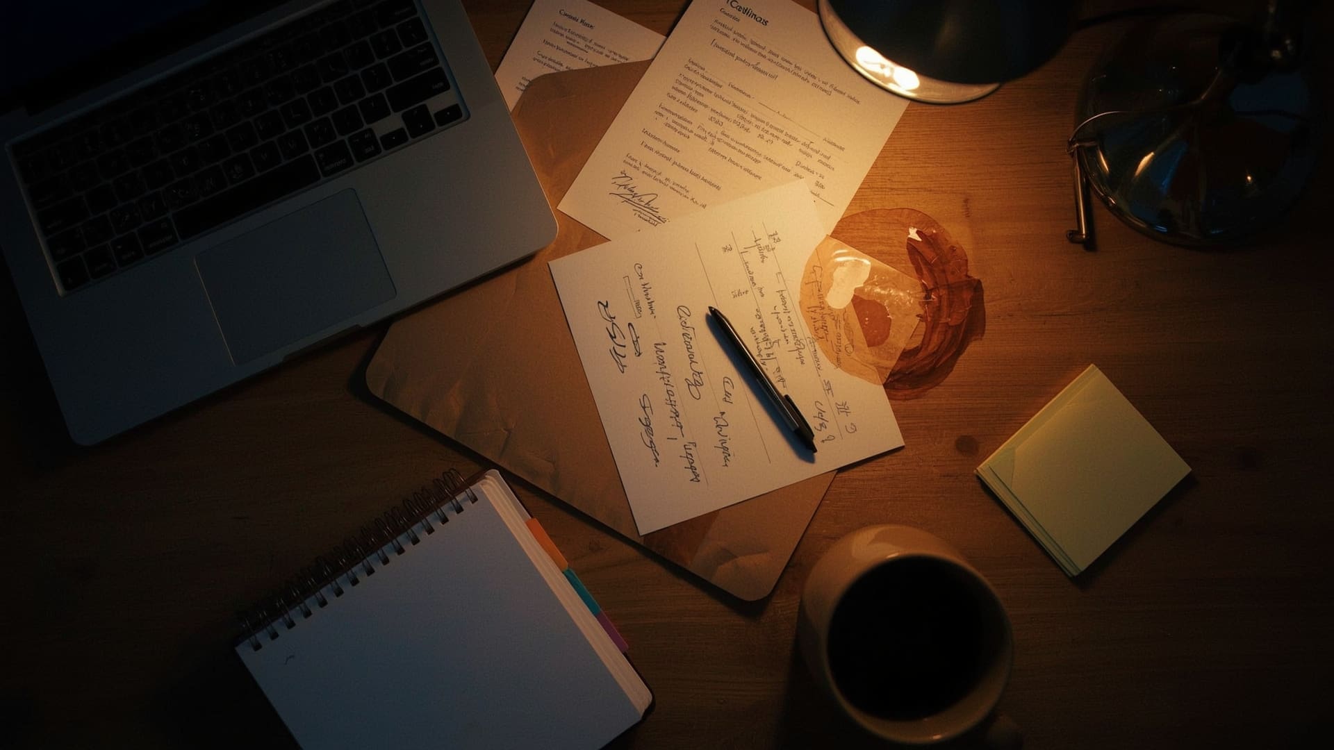BCBA trainee fieldwork documentation forms on cluttered desk with handwritten supervision records