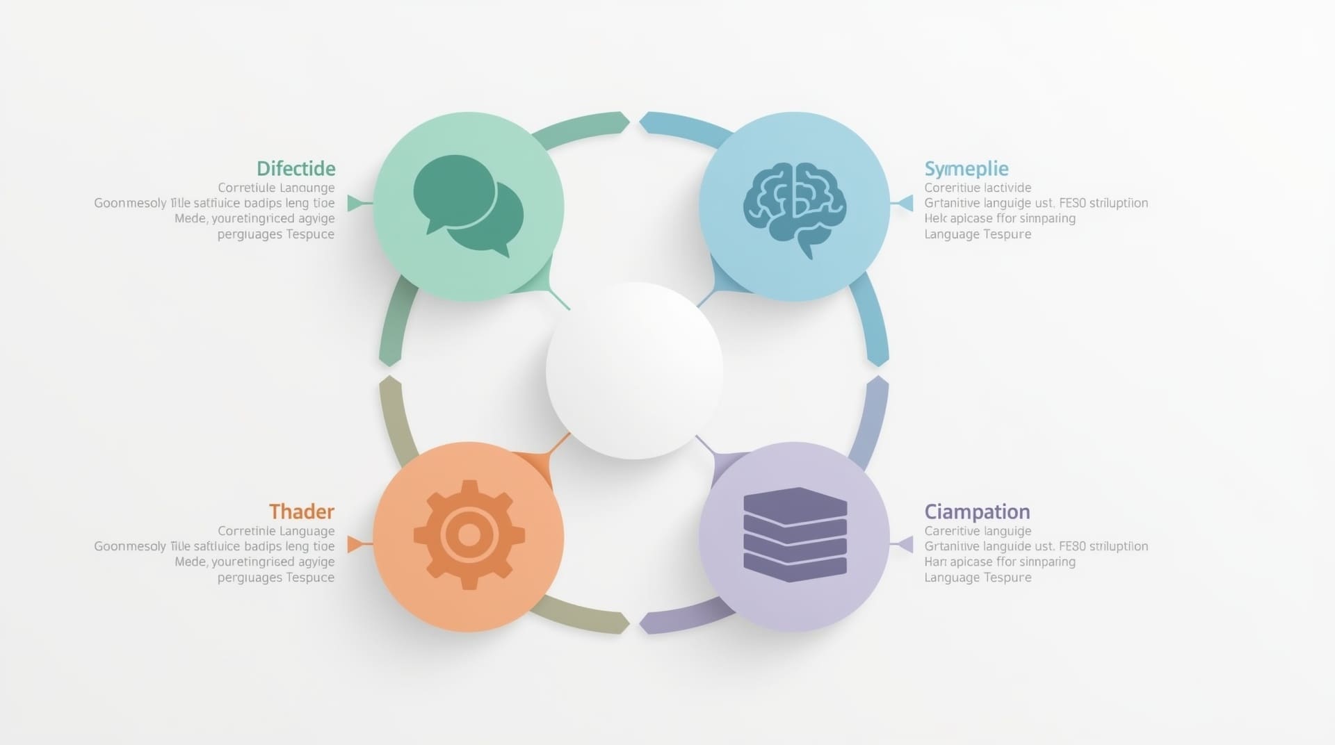 Infographic illustrating four interconnected domains of social communication in autism