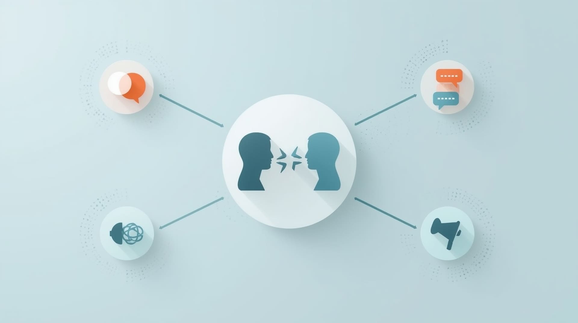 Infographic illustrating social communication pattern differences in level 1 autism signs