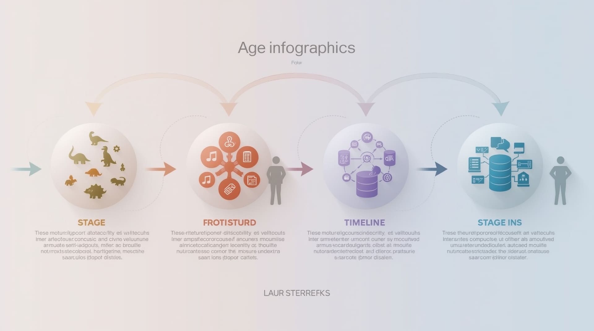 Infographic showing restricted interests across four autism age groups from toddler to adult