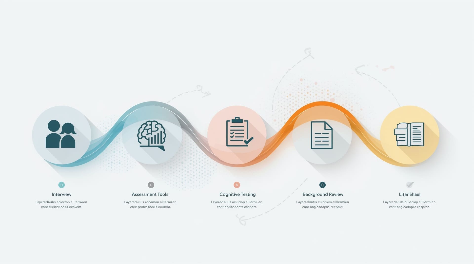 Infographic illustrating four sequential stages of an adult autism diagnostic evaluation process